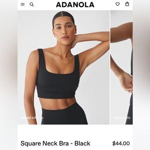 Adanola Square Neck Bra - Black
